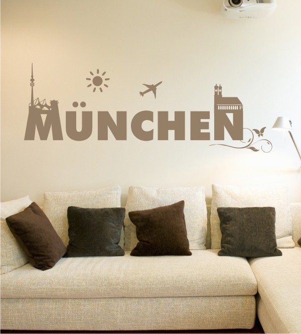 Schriftzug München als Wandtattoo