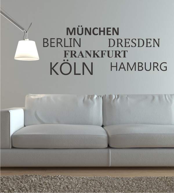 Städte 4 als Wandtattoo 