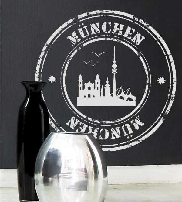 Stempel von München als Wandtattoo