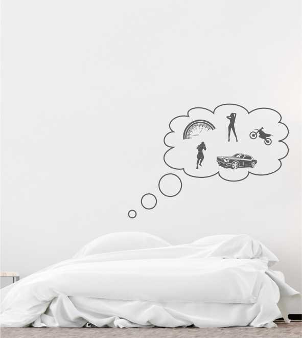 Männer Gedankenblase als Wandtattoo
