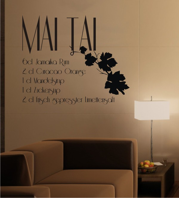 Mai Tai als Wandtattoo