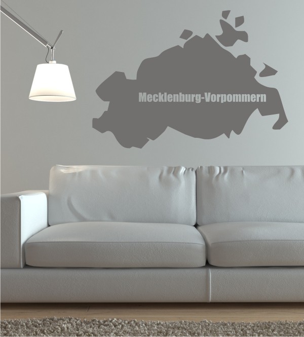 Umriss von Mecklenburg-Vorpommern als Wandtattoo