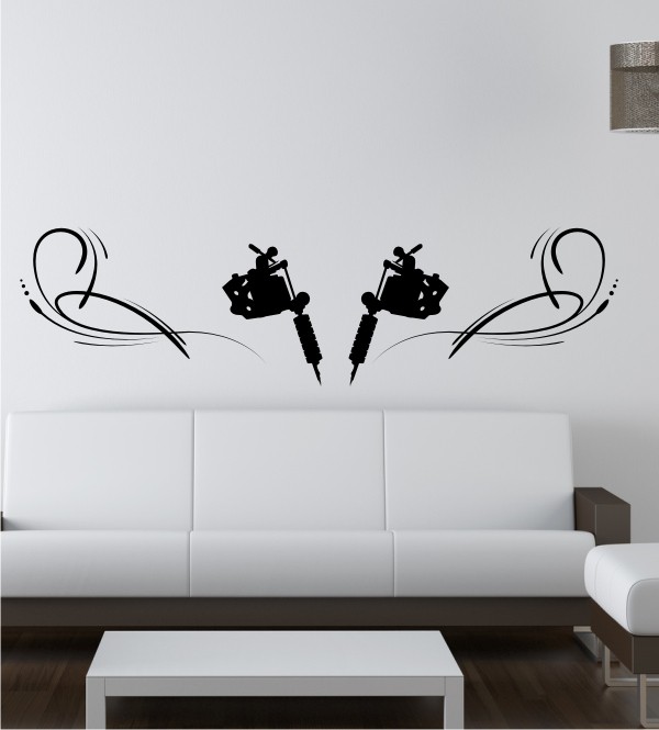 Tattoonadeln als Wandtattoo