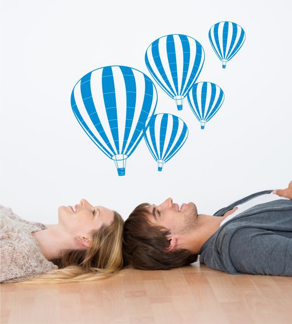 Heißluftballons als Wandtattoo