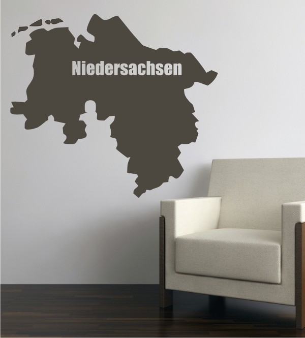 Umriss von Niedersachsen als Wandtattoo 