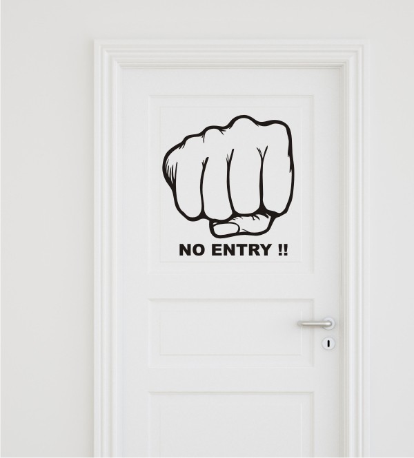 No Entry als Wandtattoo