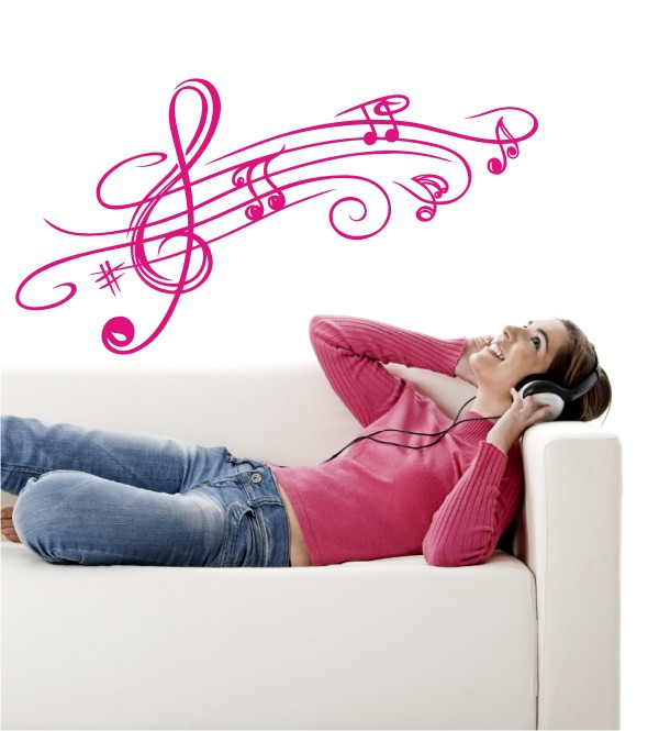 Noten als Wandtattoo