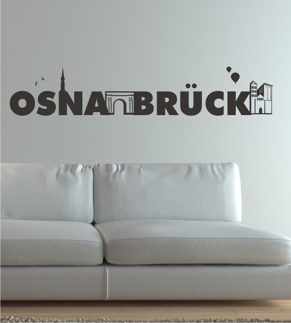 Schriftzug Osnabrück als Wandtattoo