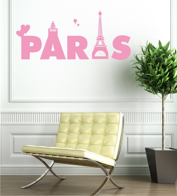 Schriftzug Paris als Wandtattoo