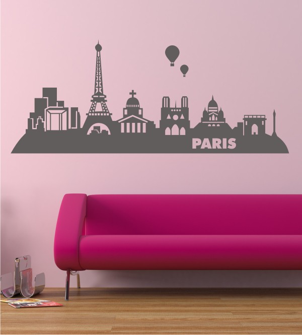 Skyline von Paris als Wandtattoo
