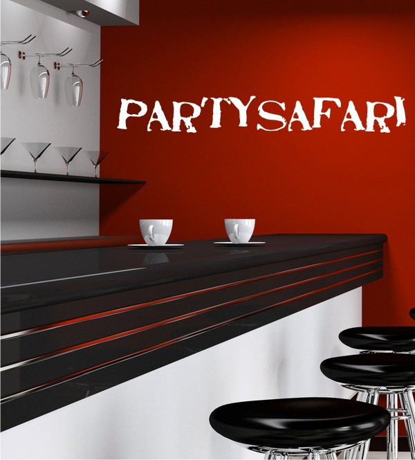 Partysafari als Wandtattoo