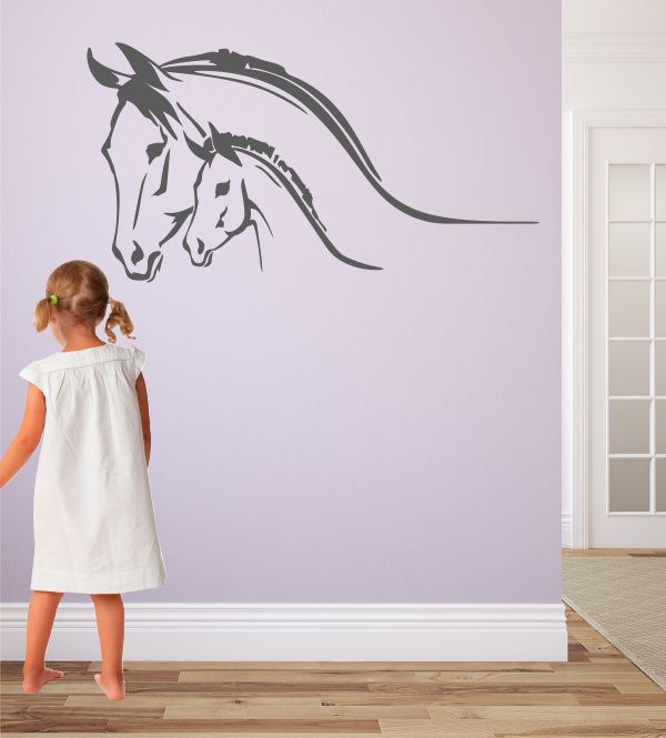 Pferdeköpfe als Wandtattoo