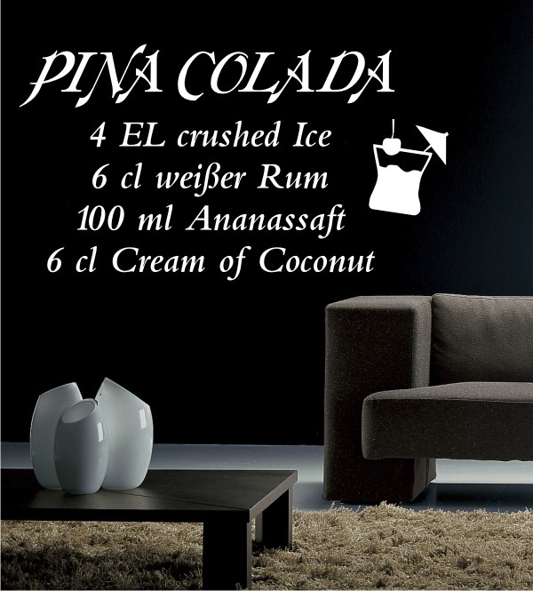Pina Colada als Wandtattoo