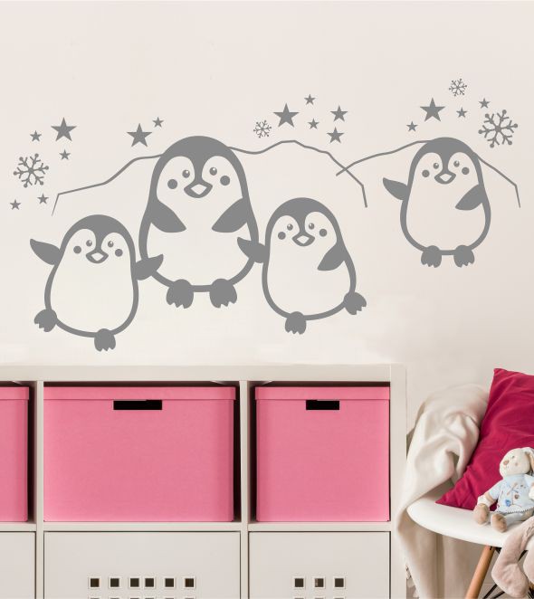 Pinguine als Wandtattoo