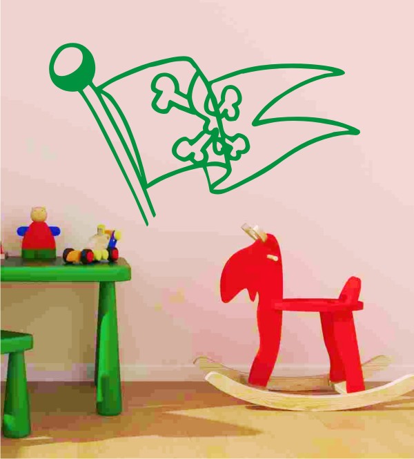 Piratenflagge 2 als Wandtattoo