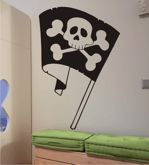 Piratenflagge als Wandtattoo