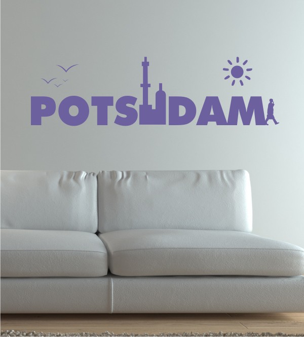 Potsdam als Schriftzug als Wandtattoo