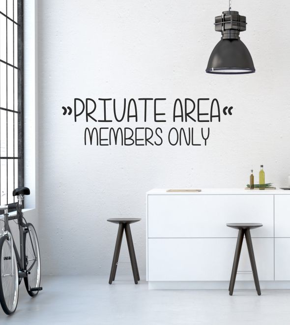 Private Area als Wandtattoo