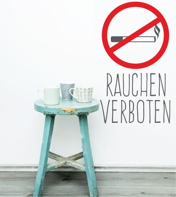 Wandtattoo Rauchen verboten