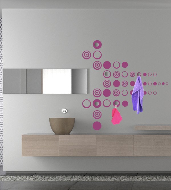 Kreise als Wandtattoogarderobe