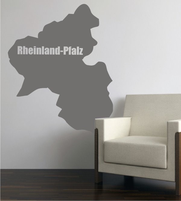 Umriss von Rheinland-Pfalz als Wandtattoo