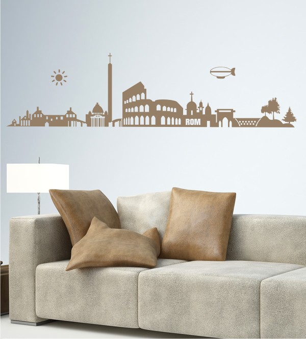 Skyline von Rom als Wandtattoo