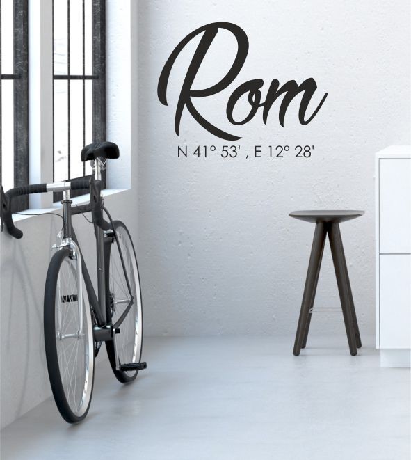 Rom Koordinaten als Wandtattoo