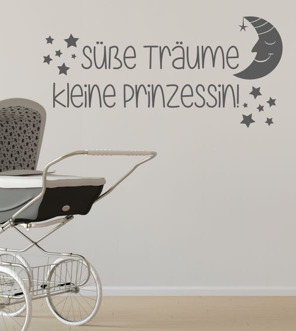 Süße Träume kleine Prinzessin als Wandtattoo