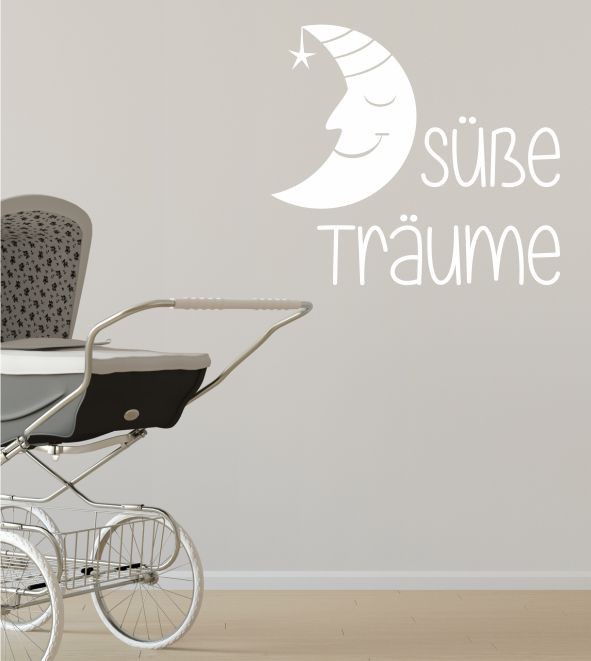 Süße Träume mit Mond als Wandtattoo
