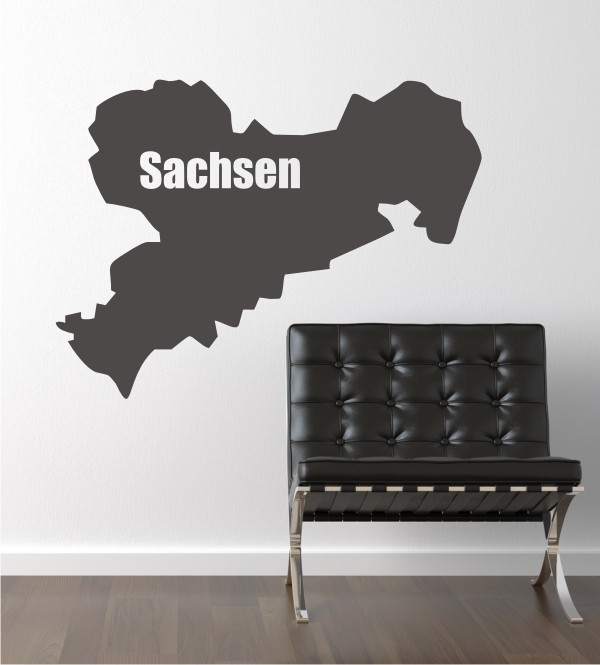Umriss von Sachsen als Wandtattoo 