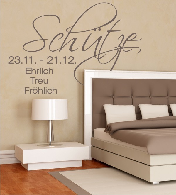 Schütze + Eigenschaften als Wandtattoo