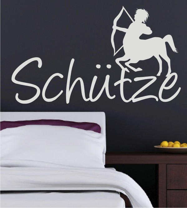 Schütze mit Symbol als Wandtattoo