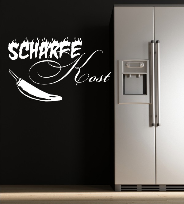 Scharfe Kost als Wandtattoo