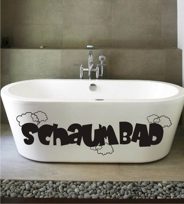 Schaumbad als Wandtattoo