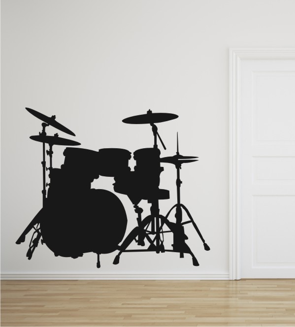 Schlagzeug als Wandtattoo