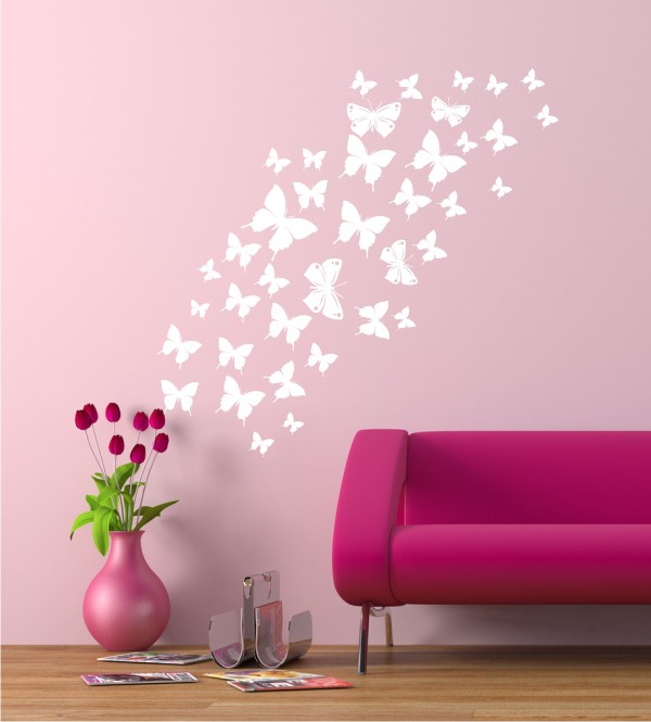 Schmetterlingsschwarm als Wandtattoo
