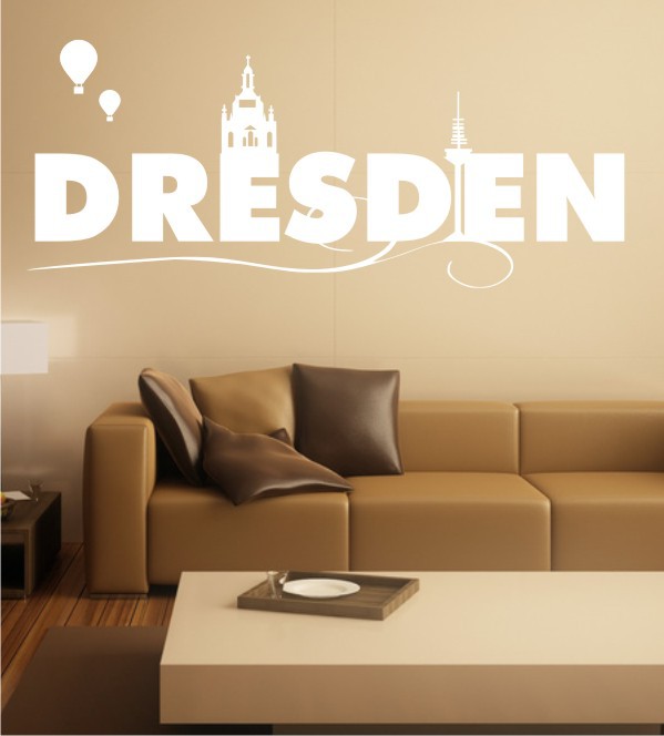 Dresden Schriftzug als Wandtattoo