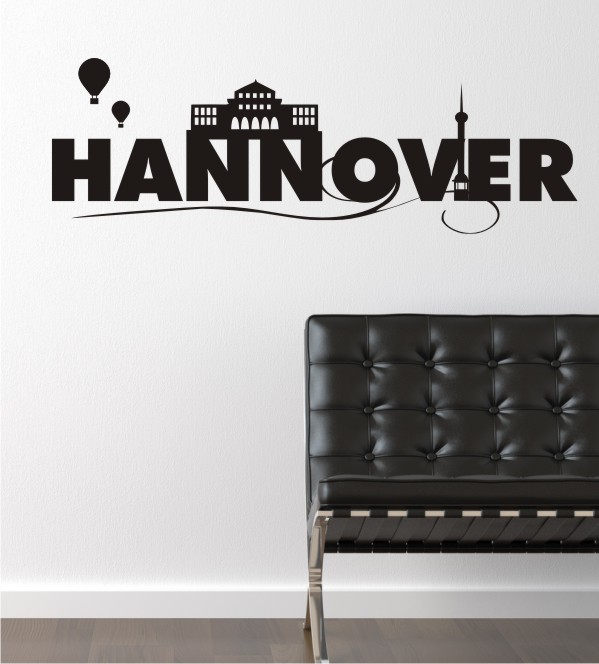 Hannover Schriftzug als Wandtattoo