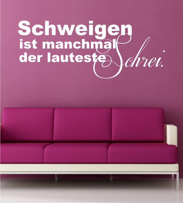 Schweigen ist... als Wandtattoo