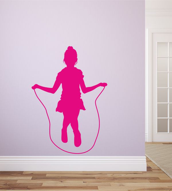 Seilspringen als Wandtattoo