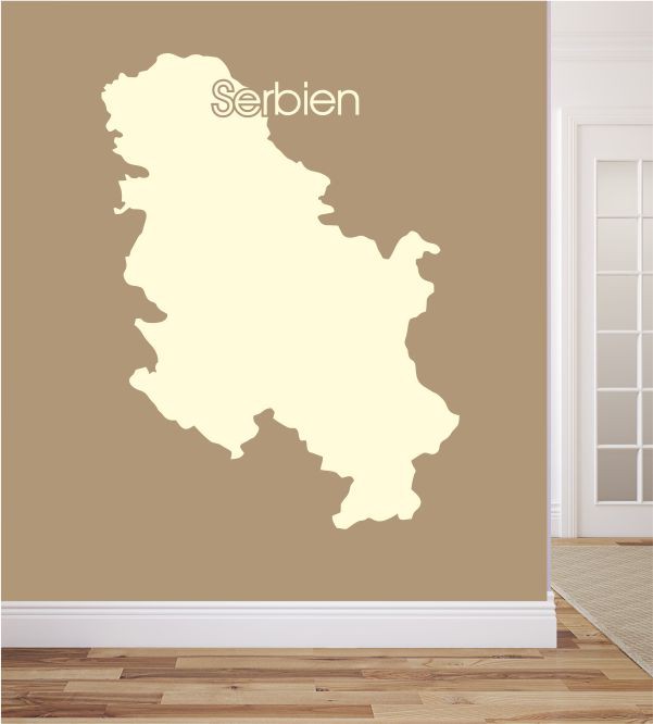 Serbien als Wandtattoo 