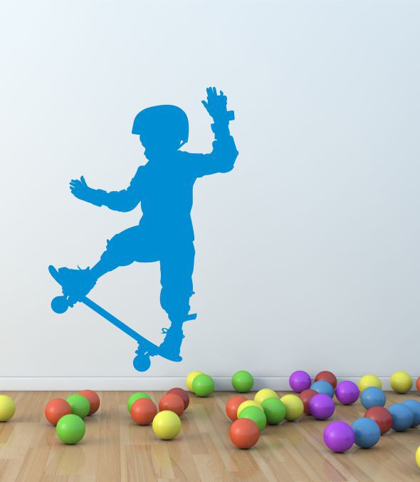 Kleiner Skater als Wandtattoo
