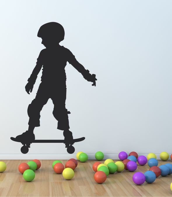 kleiner Skater als Wandtattoo