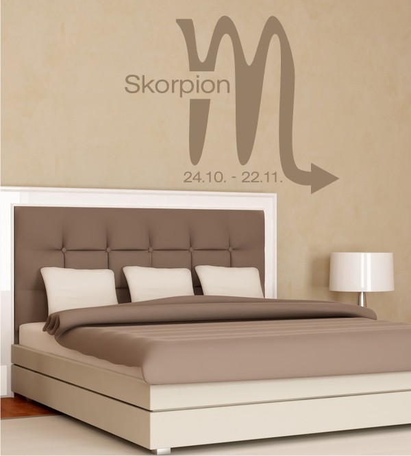 Sternzeichen Skorpion als Wandtattoo