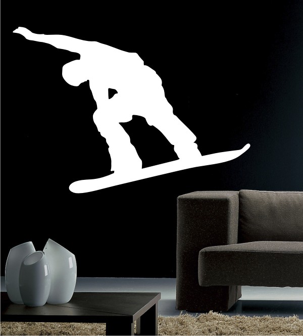 Snowboarder als Wandtattoo