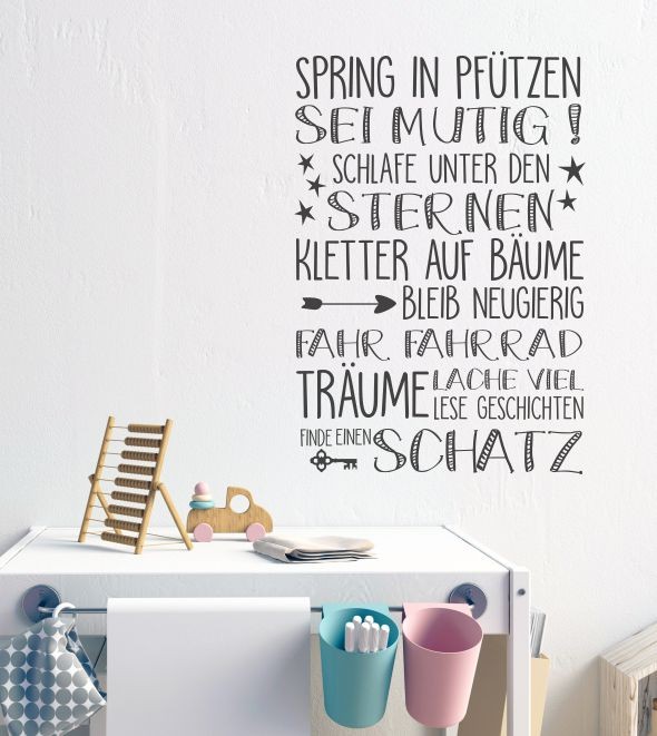 Spring in Pfützen...als Wandtattoo