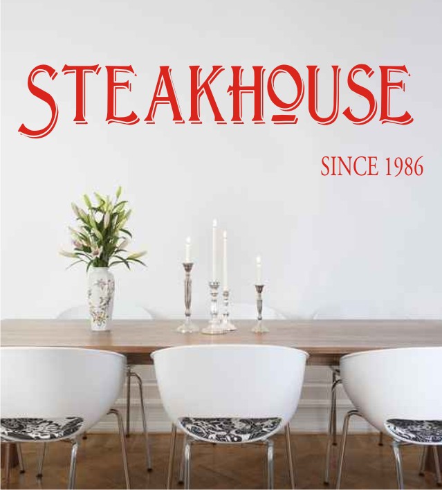 Steakhouse als Wandtattoo