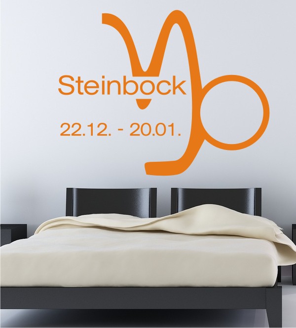 Sternzeichen Steinbock als Wandtattoo