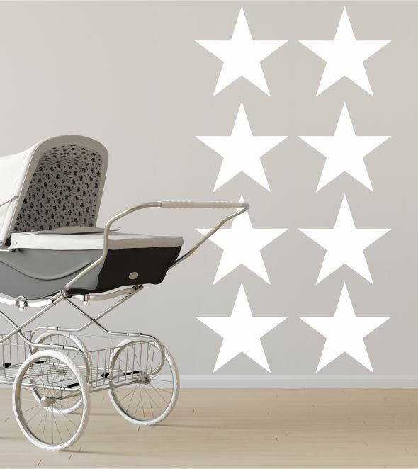 Große Sterne (Set) als Wandtattoo
