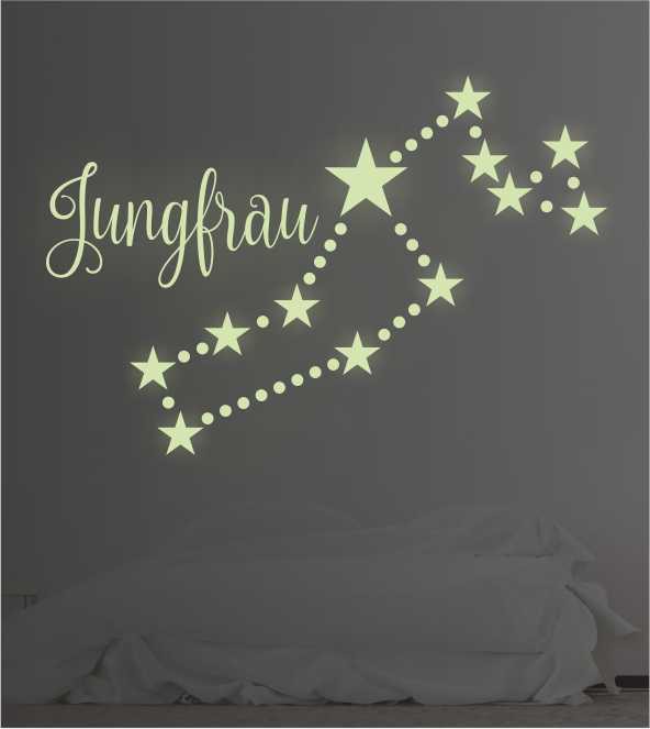 Sternzeichen Jungfrau leuchtend